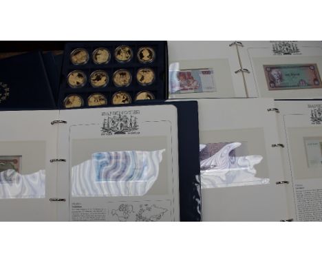 Westminster Banknotes of the World albums, together with Westminster Euro coins, coin first day covers and other coins etc