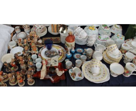 A Duchess Ascot pattern part tea service, together with a Queen's Claire pattern part tea service, a collection of Hummel fig