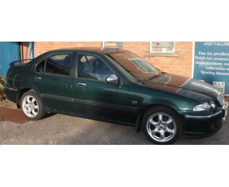 A Rover 45 V6 Connoisseur 24V Automatic 1997cc four door saloon in Green, petrol, first registered 14-08-2002, approximately 