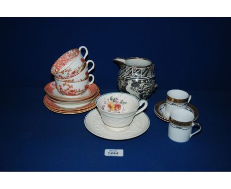 A quantity of china including Victorian tea cup and saucer 'Bognor' by Wedgwood Patrician, lustre jug a/f, three oriental des