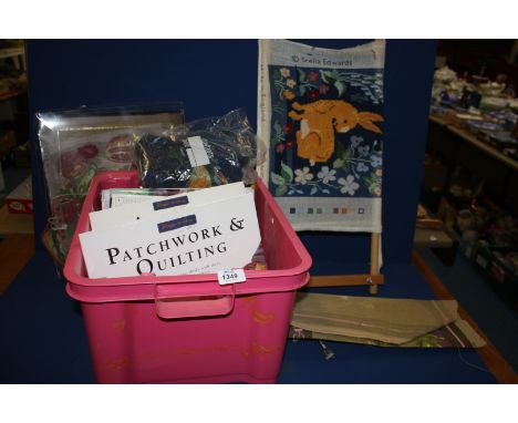 A quantity of Tapestry canvases, Needlecraft books, etc.