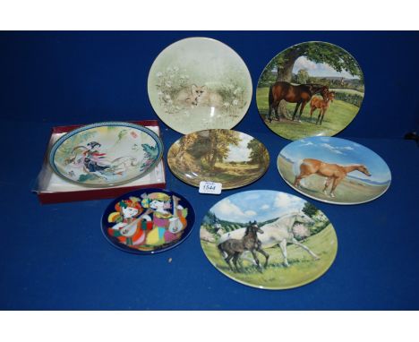 Three Spode 'Horse' plates including 'The Austrian Lipizzaner' 'The English Thoroughbred' and 'The American Quarter Horse' al