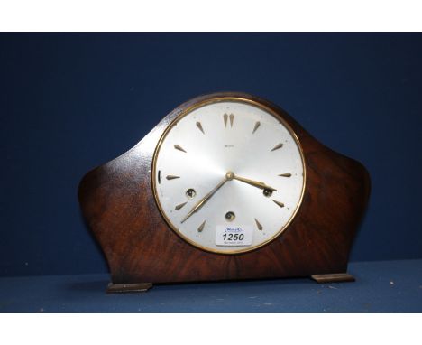 A Westminster chiming Mantle Clock marked Amberlet, no key.