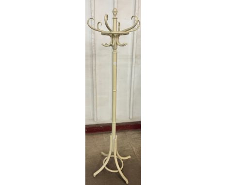 A Dinette painted beech bentwood coat stand 