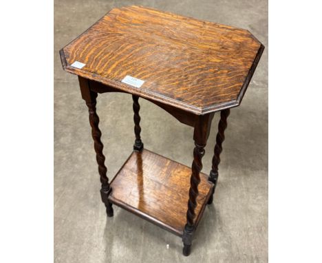 An early 20th Century oak barleytwist plant stand 