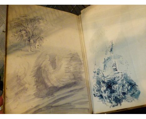 ANTIQUE SKETCH BOOK. Antique sketch book and drawings by Kenneth Bebington, pupil of Augustus Johns