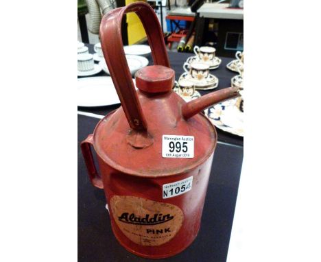 ALADDIN PARAFFIN CAN. Vintage Aladdin pink paraffin can