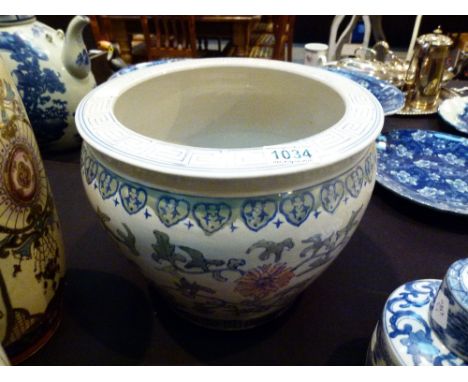 20th CENTURY ORIENTAL PLANTER. Large Oriental planter Diameter 30 cm