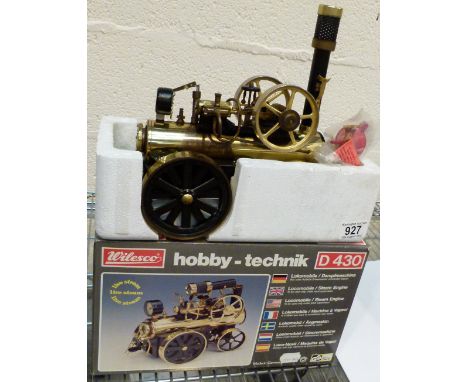 BOXED WILESCO ENGINE. Wilesco boxed steam traction engine