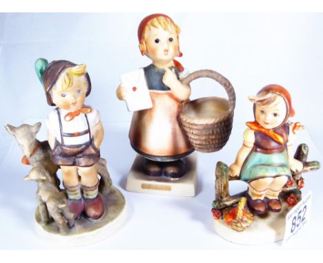 GOEBEL FIGURES. Three Goebel figures,tallest H - 14cm