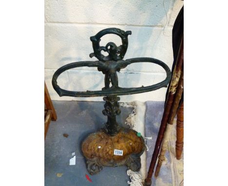 VICTORIAN STICK STAND. Victorian cast iron stick stand, H - 50cm