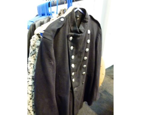 FIREMANS UNIFORM. 1940s Liverpool firemans uniform with belt and helmet