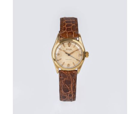 Rolex. Herren-Armbanduhr 'Oyster Speedking'. Um 1935. Handaufzug. Vergoldet, Edelstahl, gemarkt 'Brevet', num. 34911 und 6418