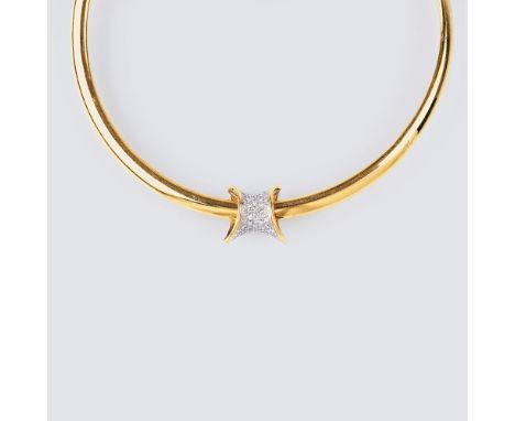 Jacobi. Collier mit Brillanten. 18 kt. GG mit WG, gest., MZ.: 'Jacobi', Goldschmied und Juwelier in Stuttgart. Brillant-Schau
