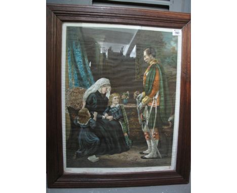 'The Return of the Sword', coloured print, framed and glazed. Good quality oak frame. (B.P. 24% incl. VAT)