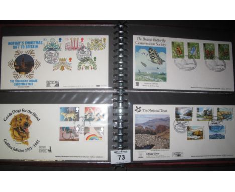 Great Britain collection of Benham First Day Covers in maroon Benham album, 1978-1997 period.(B.P. 24% incl. VAT)