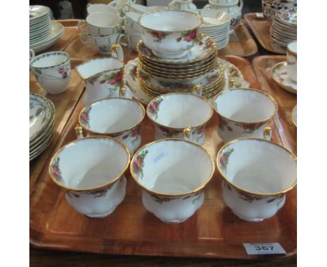 21 piece Royal Albert bone china Old Country Roses teaset. (B.P. 24% incl. VAT) 