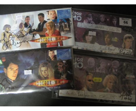 Great Britain four Dr. Who signed First Day Covers produced by The Strand Stamp Centre/Scott covers.(B.P. 24% incl. VAT)