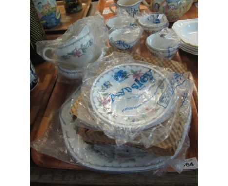 A tray of Aynsley Pembroke blue fine bone china teaset. (B.P. 24% incl. VAT) 