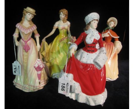 Four Royal Doulton Pretty Ladies bone china figurines to include; 'The Four Seasons'. (4)(B.P. 24% incl. VAT)