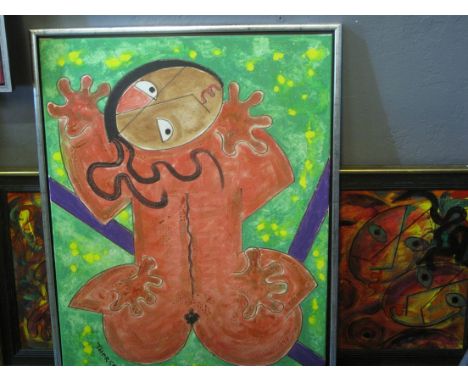 Svein Erik Thorsen (Norwegian 20th Century), two abstract portrait studies, oils on canvas. Framed. (2)(B.P. 24% incl. VAT)