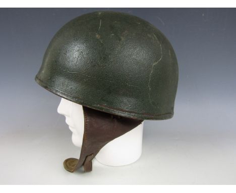 A 1942 British Army motorcyclists' steel helmet