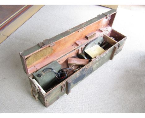 A Second World War British Army No 3 mine detector