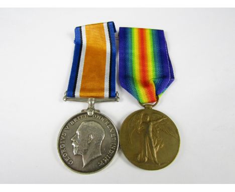 British War and Victory Medals to 15672 Pte F R Robinson, Scots Guards