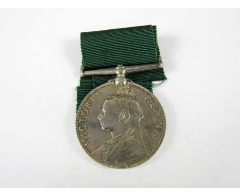 A Victorian Volunteer Long Service medal to No 338 Lce Sergt J Kerr, G Coy, G R Vol