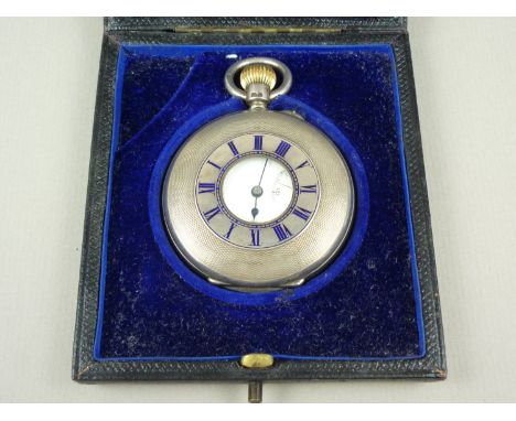 An early Edwardian gentleman's silver cased half hunter pocket watch retailed by the Army and Navy Stores, London, with prese
