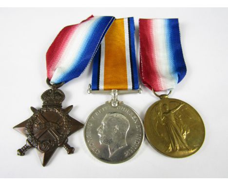 A 1914-15 Star, British War and Victory Medals to S-5809 Pte J W Norman, Black Watch