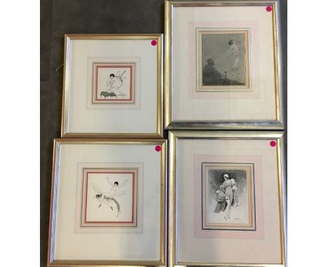 A collection of four Art Deco studies by Star Wood together with two French Art Deco studies (6)