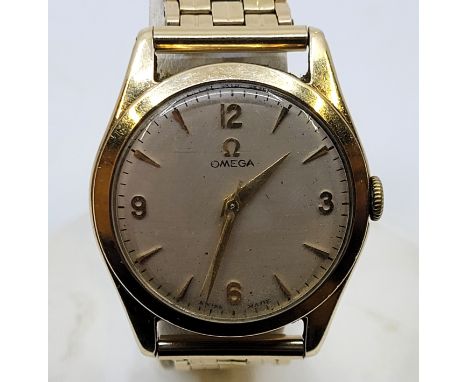 A Bentima Star 9ct. gold gentleman's wrist watch, manual movement, having signed engine turned silvered dial with gold hour i
