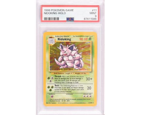 Pokemon TCG. Nidoking Base Set holo 11/102 graded PSA 9. This item is from the collection of the former Managing Director of 