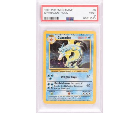 Pokemon TCG. Gyarados Base Set holo 6/102 graded PSA 9. This item is from the collection of the former Managing Director of W
