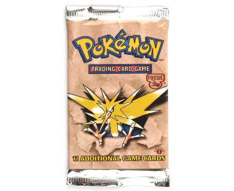 Pokemon TCG. Pokémon Fossil 1st edition sealed Booster Pack. This item is from the collection of the former Managing Director