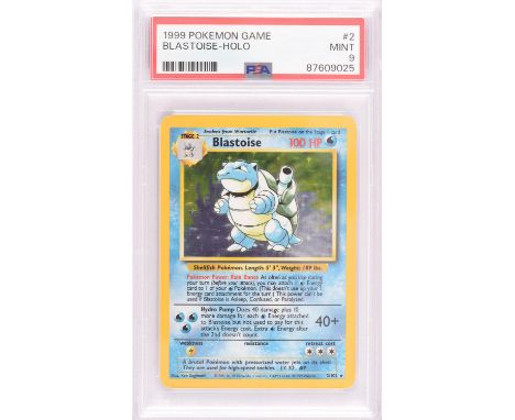Pokemon TCG. Blastoise Base Set holo 2/102 graded PSA 9. This item is from the collection of the former Managing Director of 