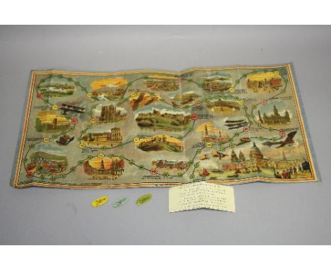 A BOXED CHAD VALLEY 'THE AERIAL DERBY' GAME, 'Kompactum' Edition, c.1910, complete with three counters and instructions but m