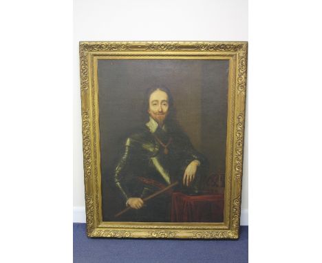 AFTER SIR ANTHONY VAN DYCK, portrait of King Charles I (1600-1649), half length, in armour and wearing the lesser George of T