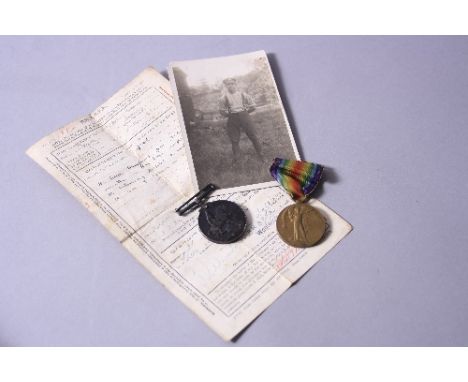 BRITISH WAR AND VICTORY MEDAL, pair of medals correctly named to 33315 Gnr (Gunner) S. Thompson. R.A.(Royal Artillery) The me