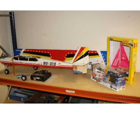 AN UNBOXED SEAGULL MODELS JUMPER 25 RADIO CONTROL TRAINER AEROPLANE, not tested, may not be complete, with a SC engine, lengt