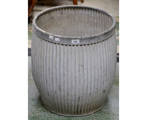 A vintage galvanized dolly tub