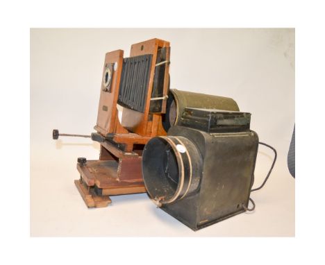 A W. H. Tomkinson Magic Lantern,  circa 1930s, with electric illuminant 