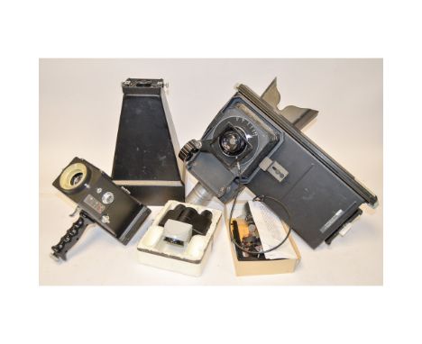 A Polaroid Microscope Camera,  designed for use DNA testing, including a Polaroid MP4 Land camera with Tominon 127mm f/4.7 le