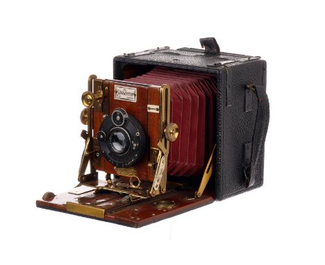 A Sanderson Hand & Stand Regular Model Camera, 4.5”x3.5”, with Carl Zeiss Jena Tessar f/6.3 130mm lens, serial no. 742934, bo