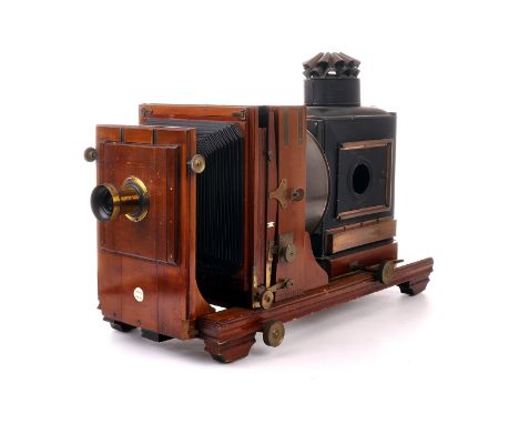 A Thornton Pickard Royal Ruby Horizontal Enlarger, together with three brass lenses, body, F-G, lenses include, Sands & Hunte