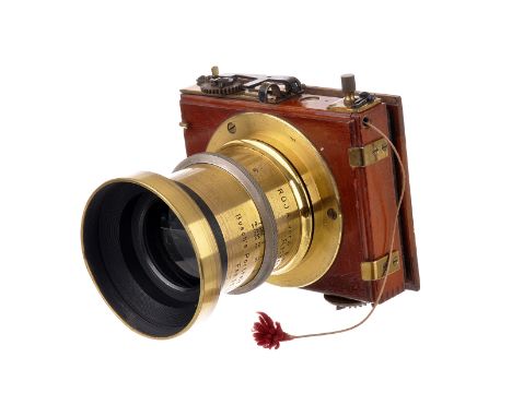 An Email Busch Busch’s Portrait Aplanat No.3 f/6 11” Brass Lens, body, VG, elements, G-VG, marks to rear element, with flange