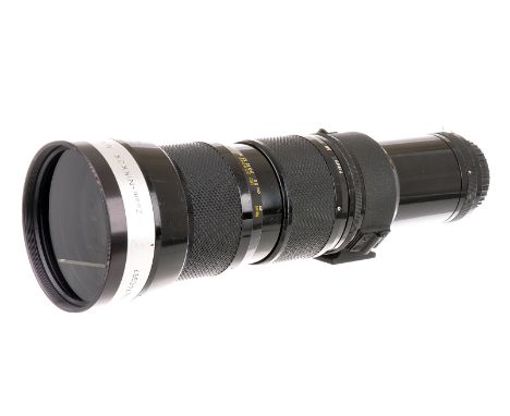 A Nikon Zoom-Nikkor f/4.5 50-300mm Lens, black, serial no. 740397, body, G, elements, G-VG, some internal haze