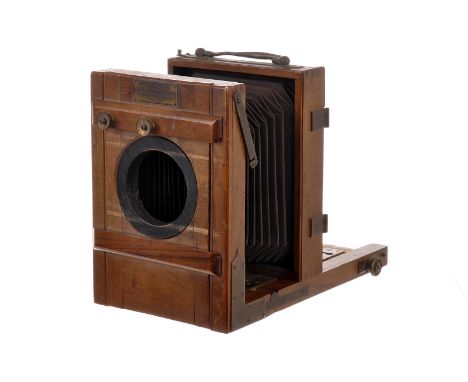 A Jules Reygondaud Chambre De Voyage 13x18cm Tailboard Camera, body, G, no lens or lens board