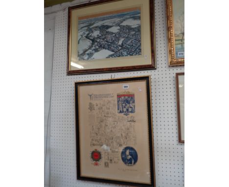 Huntingdonshire XXXI limited edition print 154 of 350 and a framed Photographic print of Hemingford Grey